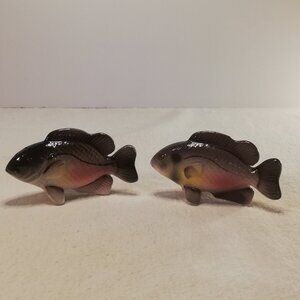Pair of Vintage Bass Fish Salt & Pepper Shakers Made in Japan